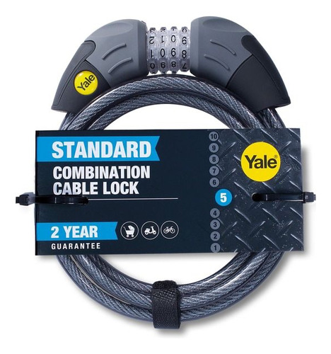 Combo Seguridad: Candado Yale Con Clave + Cable Onguard Lock