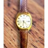 Reloj Jubilee Vintage Chapado En Oro, Dial Beige