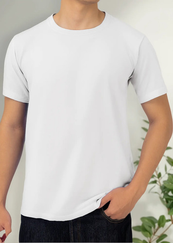Playera Lisa Algodón Tacto Suave Manga Corta Hombre Tru500