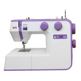 Máquina De Coser Recta Alfa Style 40 Portable Blanca Y Violeta 220v