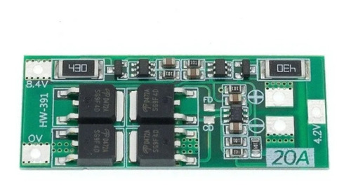 Placa De Proteção Bms 2s 20a Com Balanceamento - 8.4v