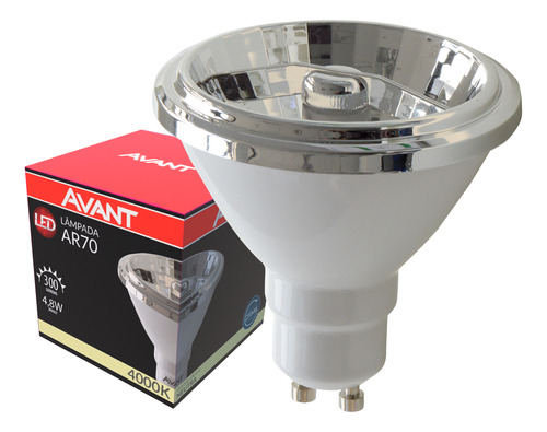 Lampada Led Ar70 4,8w Branco Neutro 4000k Gu10 Foco 24°