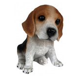 Estatueta Cachorro Beagle De Resina Pequena