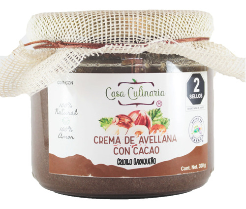 Crema Avellanas Con Cacao Criollo Oaxaqueño 