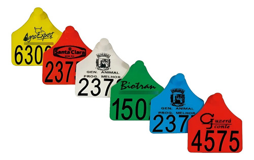 Brincos Bovinos Gravado Personalizados Médio (pct C/ 25un)