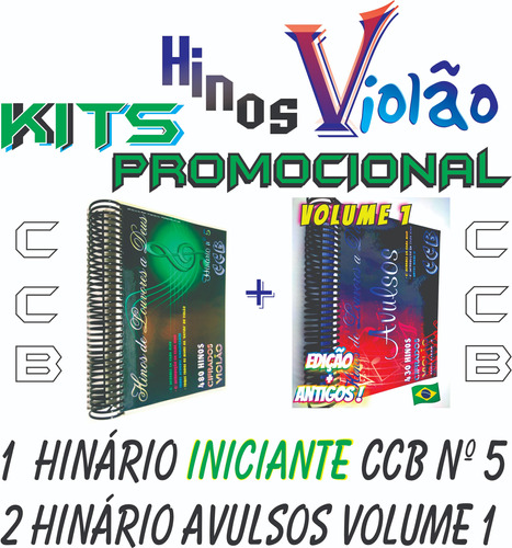 Kits Hinários Cifras Violão-ccb Iniciante + Avulsos Vol. 1