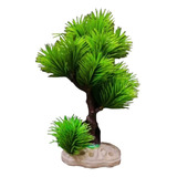 Planta Artificial Pecera, Terrario.22cm Base Resina. (36b)