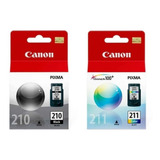 Pack 2 Canon Original Pg-210 Cl-211 Ip2700/mp490/250 C/iva