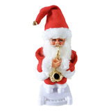 Animado Elétrico Papai Noel Shake Dança Cantando Saxofone
