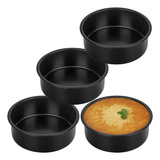 Juego De 4 Moldes Para Pasteles De 4.5 Pulgadas, Antiadheren