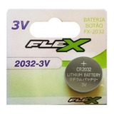 Pilha Bateria Pastilha Com 5 Unidades, 3 Volts, 2032 - Flex