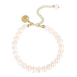 Pulsera Perlas Agua Dulce Plata 925 Baño Oro Mujer Juvenil 