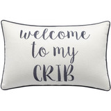 Bienvenido A Mi Cuna Bordada Lumbar Accent Throw Pillow...