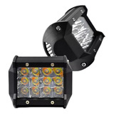 X2 Faro Aux Led Auto Blanco Ámbar Baliza Flash 5 Funciones