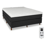 Eco New Colchões Master Colchão Magnético Queen Com Cama Box Cor Preto