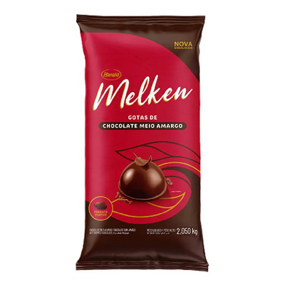 Chocolate Meio Amargo Gotas 2,050kg Melken Harald | Frete grátis