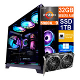 Pc Gamer Cpu Ryzen 9 5900x Ssd 1tb, 32gb Ddr4 Rtx 4060ti 8gb