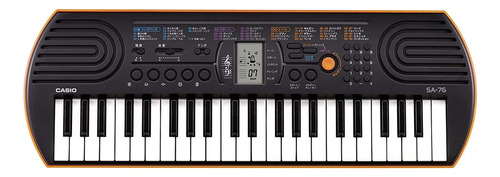 Teclado Musical Casio Mini Sa-76 44 Teclas Negro/naranja