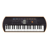 Teclado Musical Casio Mini Sa-76 44 Teclas Negro/naranja