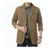 Blazer Casual De Algodón Moderno Para Hombre