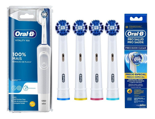 Escova Dental Eletrica Oral-b Vitality+4 Refil-110v-frete G*