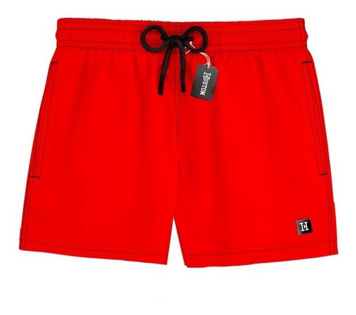 Short Praia Masculino Estampa Vermelho Red Mauricinho 0088