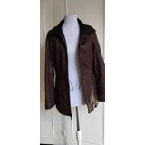 Campera De Cuero Marron Michael Kors