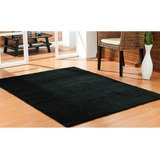 Tapete Preto Sala Quarto 150 X 200 Classic Preto Peludo