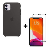 Protector Silicone Case Para iPhone 11 + Vidrio Cerámica