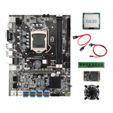 Placa Base Minera B75 Btc 8xpcie A Usb3.0+g630 Cpu+ventilado