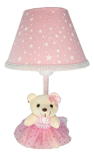 Abajur Infantil Bebe Urso Estrelinha Luminária De Mesa