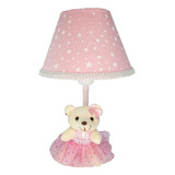 Abajur Infantil Bebe Urso Estrelinha Luminária De Mesa