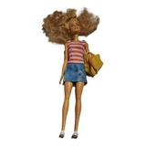 Muñeca Barbie Rubia Con Cartera Polera De Jeen Mattel Usa
