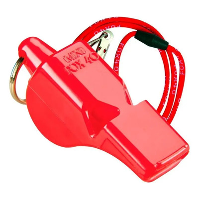 Silbato Fox 40 Mini Rojo Con Cordón 109dB Ultra Estridente Compacto | Envío gratis