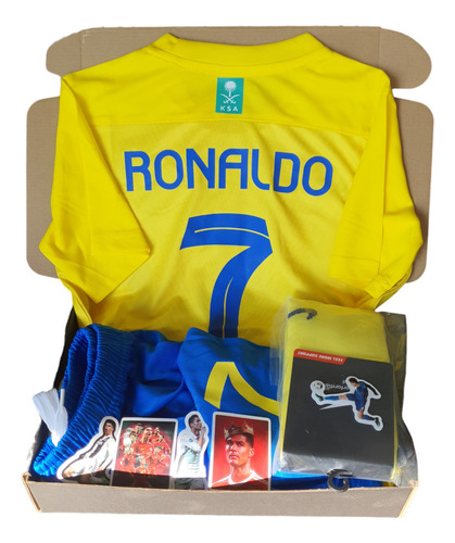 Caja Temática Kit Niño Cr7 Ronaldo Al Nassr 2023/24 