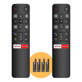 Kit 2 Controle  Para Tv Semp Tcl Led Smart 4k Ct-6850 