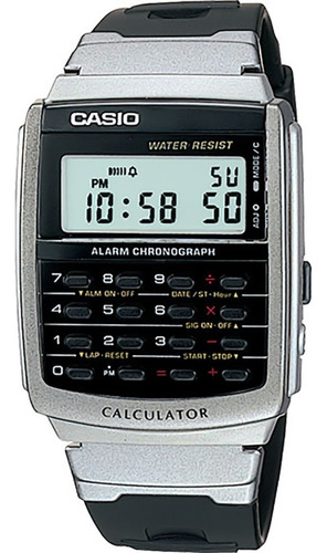 Reloj Casio Calculadora Unisex Gris Negro Ca-56-1cf