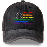 Gorra De Béisbol Lgbt Pride Rainbow Denim Hat Love Is Love V
