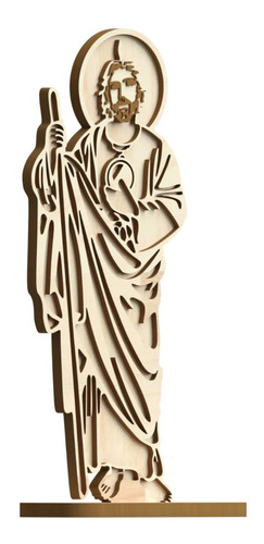 Figura Religiosa San Judas Tadeo Santo En Madera