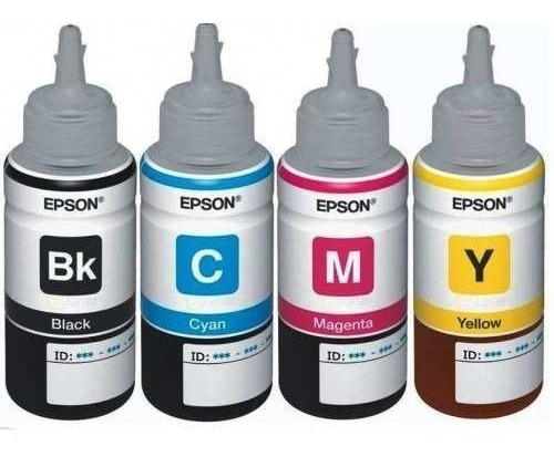 Tinta Epson Original Combo L200 L210 L355 Negro + 3 Colores