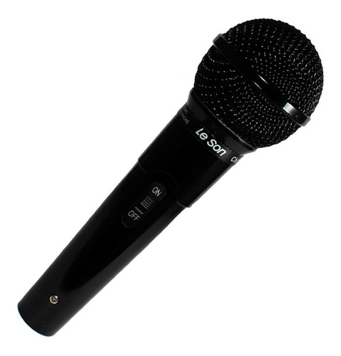 Microfone Profissional Com Fio Leson Mc200 Cabo 3 Metros