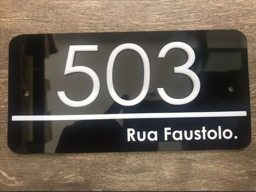 Numero Para Casas, Placa Em Acrílico Preto, Personalizado