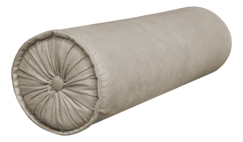 2 Almofadas Rolinho Decorativa Divã Sofá Cilindro Várias Cor Cor Cores Desenho Do Tecido 1003 Suede Nude