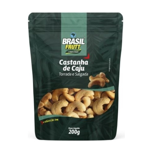 Castanha De Caju Torrada Salgada Brasil Frutt Pacote 200g