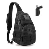 Mochila Slimbag Bandolera Tactica Edc C F. Pist Rover Negra