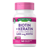 Natures Truth Biotina + Keratina 50und Formula Para La Mujer