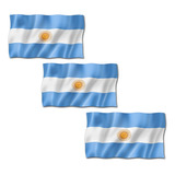 Pack Bandera Argentina Colgante Con Tiras 45x90cm X 3 