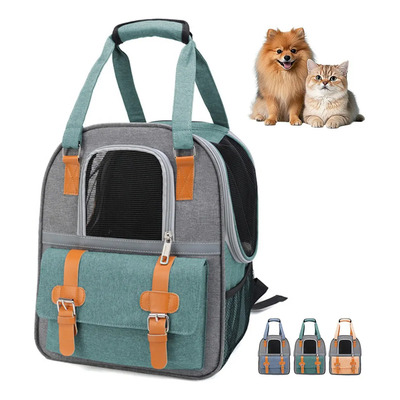 Bolsa De Mascotas Gran Capacidad Mochila Para Gato\u002Fperro Color Verde | MercadoLibre