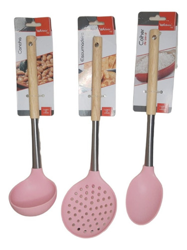 Conjunto Com 3 Pçs Utensílios De Silicone  Cozinhas Ceramica