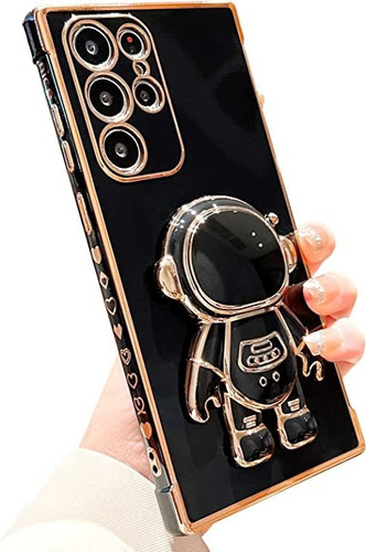 Funda Luxury Astronauta Para Galaxy S22 Ultra Negra